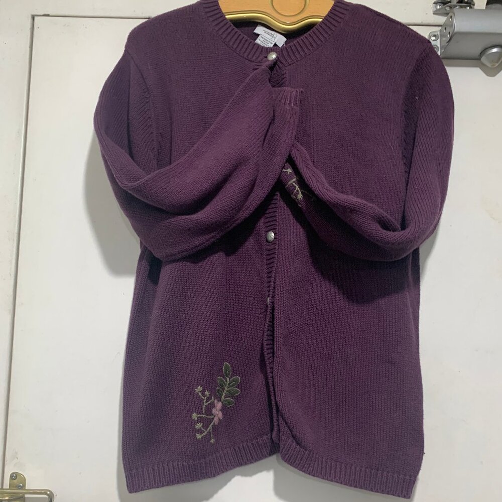 VINTAGE NORTHERN REFLECTIONS EMBROIDERED SWEATER CARDIGANS SIZE L - Picture 4 of 11